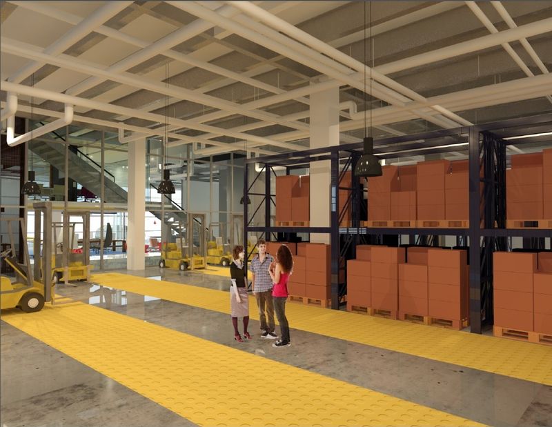 Interior of warehousing Interior of warehousing